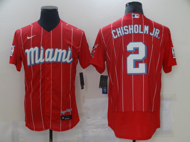 Marlins 2 Jazz Chisholm Jr. Red 2021 City Connect Flexbase Jersey,We sell and wholesale Marlins 2 Jazz Chisholm Jr. Red 2021 City Connect Flexbase Jersey on line form chian!